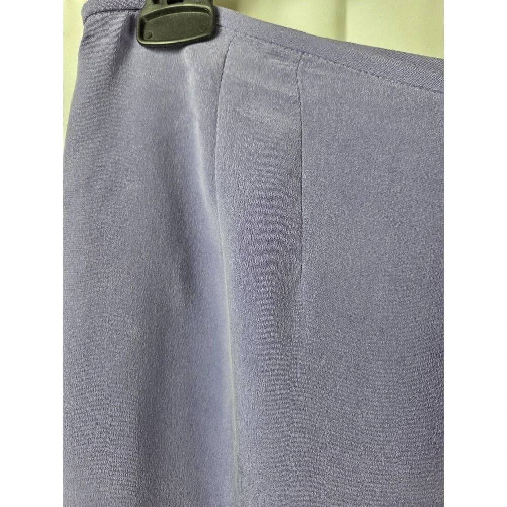 Lord & Taylor Petites 100% Silk Pants Women’s Size 14P Purple Wide Leg Dressy - Picture 5 of 9